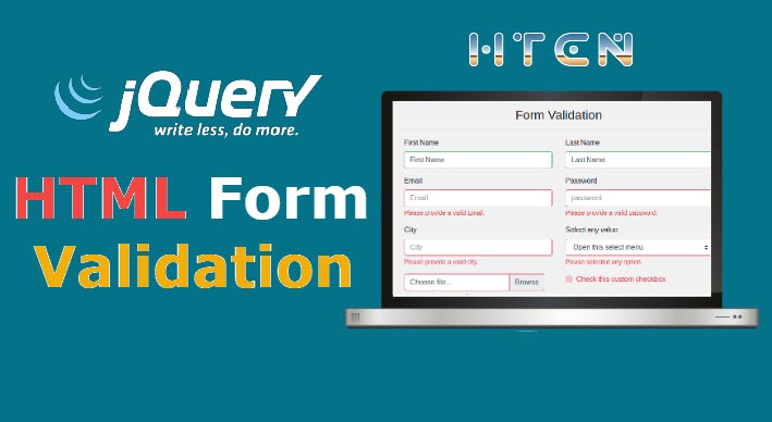 jquery html form validate xác thực dữ liệu trược khi gửi đến server