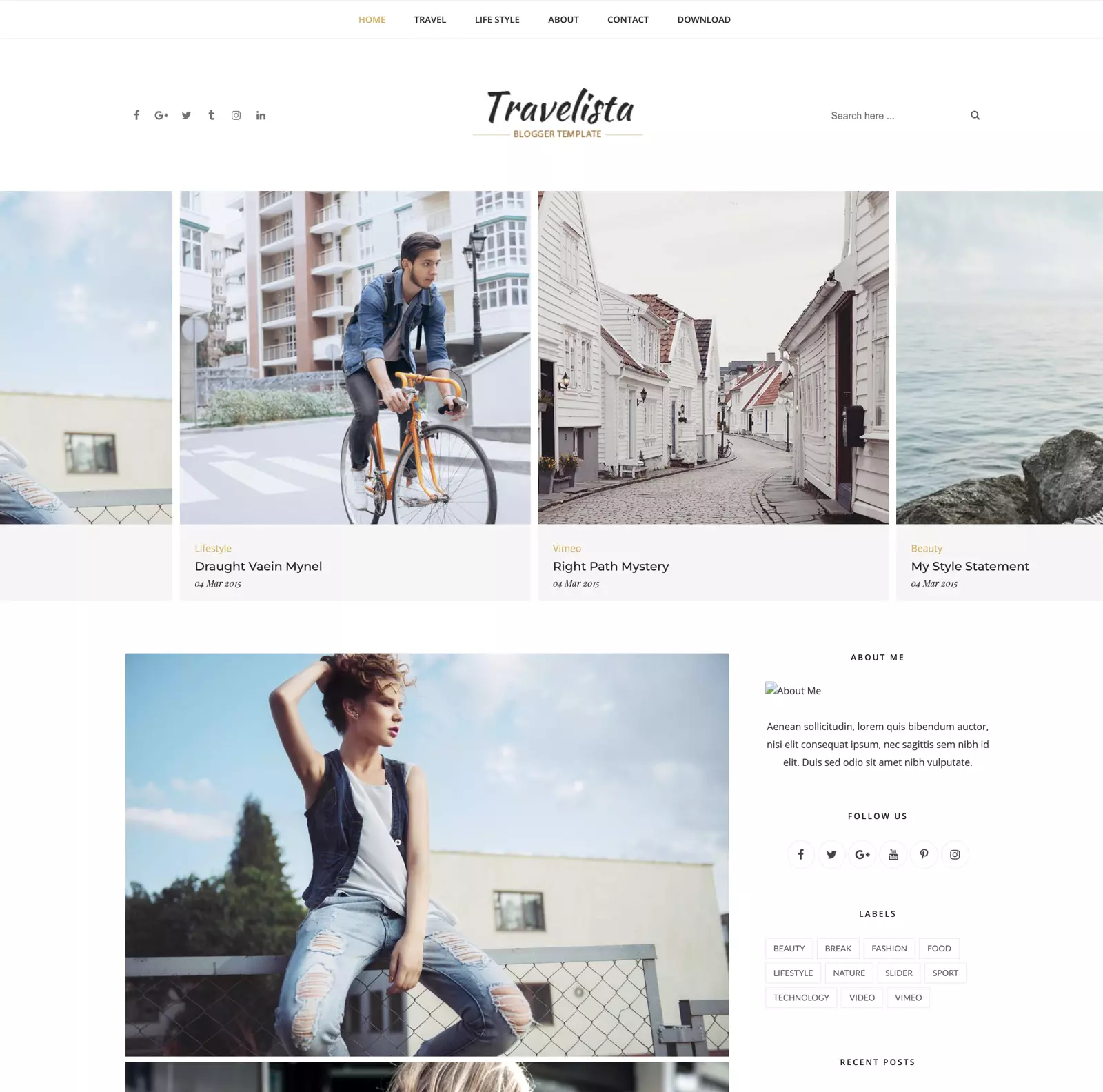 travelista template giao diện đẹp dành cho blogger